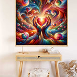 Heart swirl of colors — Diamond Painting Kit, product view 2