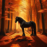 Graceful black horse — Diamond Painting Kit design