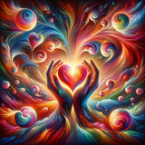 Heart swirl of colors — Diamond Painting Kit design
