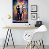Elephant, color impression — Diamond Painting Kit, product view 3