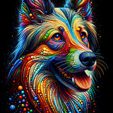 Colorful dog — Diamond Painting Kit design