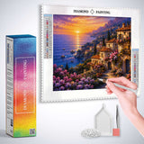 Golden Mediterranean Coast — Diamond Painting Kit, product view 3