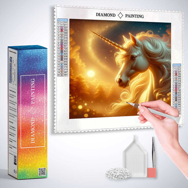 Beautiful Unicorn — Diamond Painting Kit, product view 3