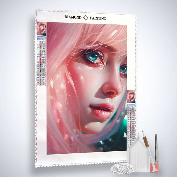 Pink Miro — AB Diamond Painting Kit, product view 2