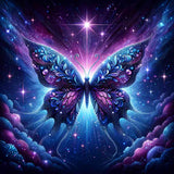 Purple glowing butterfly — Diamond Painting Kit design