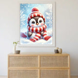 Penguin with scarf — Diamond Painting Kit, product view 2