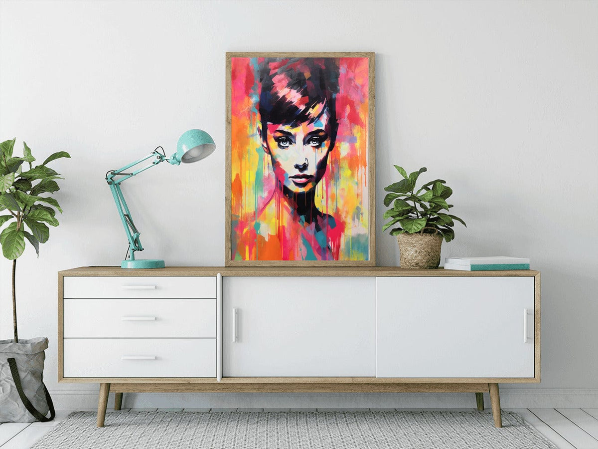 Pop portrait of Audrey Hepburn — Diamond Painting Kit, product view 3