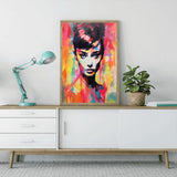Pop portrait of Audrey Hepburn — Diamond Painting Kit, product view 3