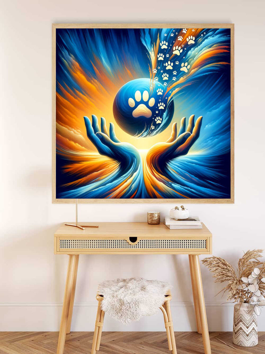 Hands paw prints — Diamond Painting Kit, product view 2
