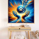 Hands paw prints — Diamond Painting Kit, product view 2