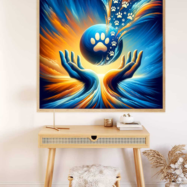 Hands paw prints — Diamond Painting Kit, product view 2