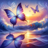 Butterflies by the sea — Diamond Painting Kit design
