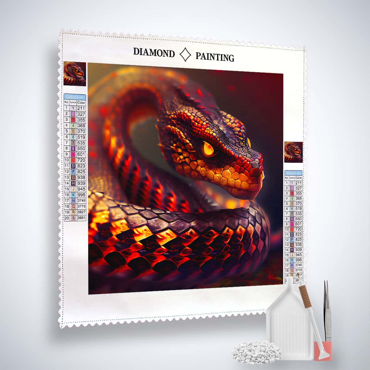 Mighty snake — Diamond Painting Kit, product view 2
