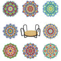 Mandala flower shape — Diamond Painting Coaster Set design