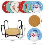 Christmas, round — Diamond Painting Coaster Set, product view 3
