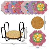 Flowers — Diamond Painting Coaster Set, product view 3