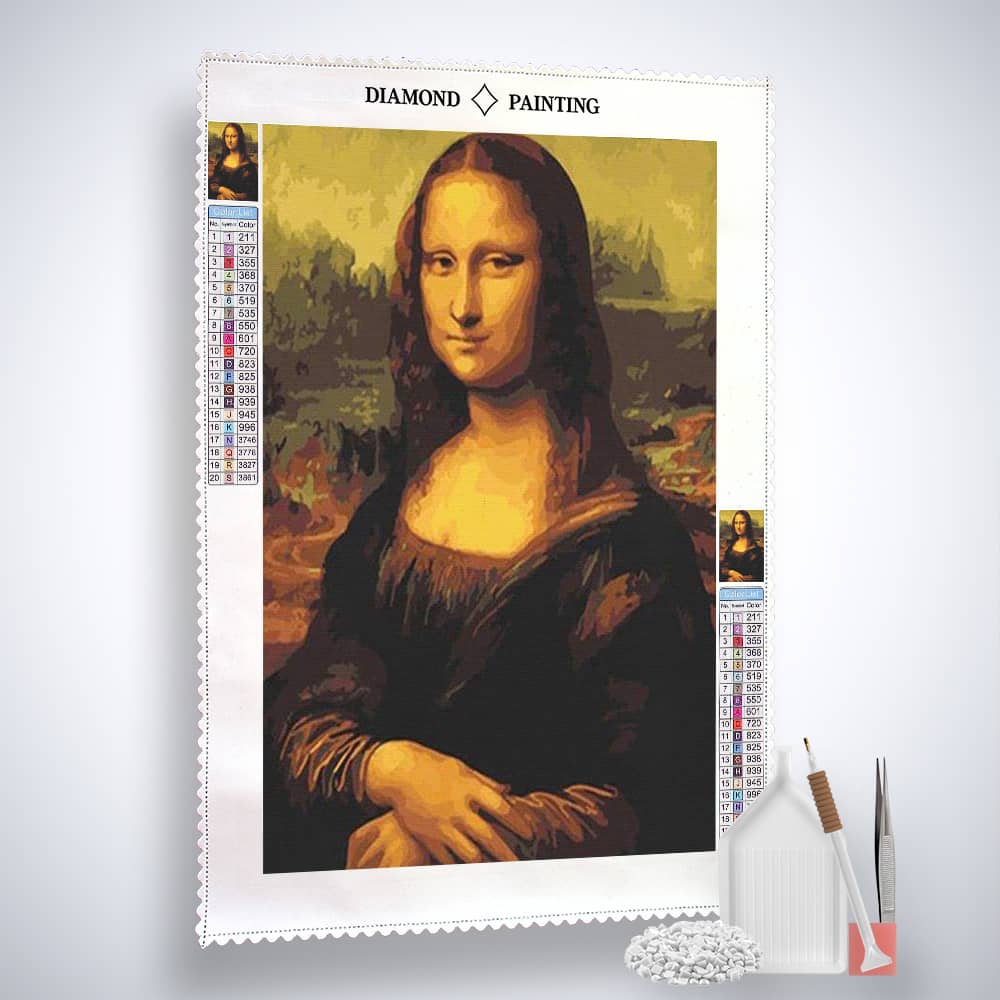 Mona Lisa by Leonardo da Vinci — Diamond Painting Kit, product view 2