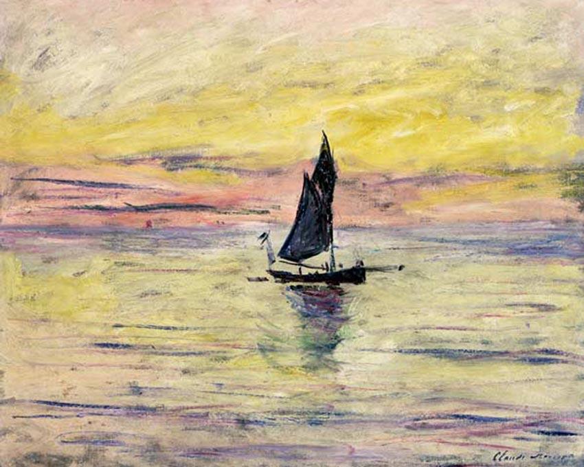 Claude Monet, The Sailboat — Diamond Painting Kit design