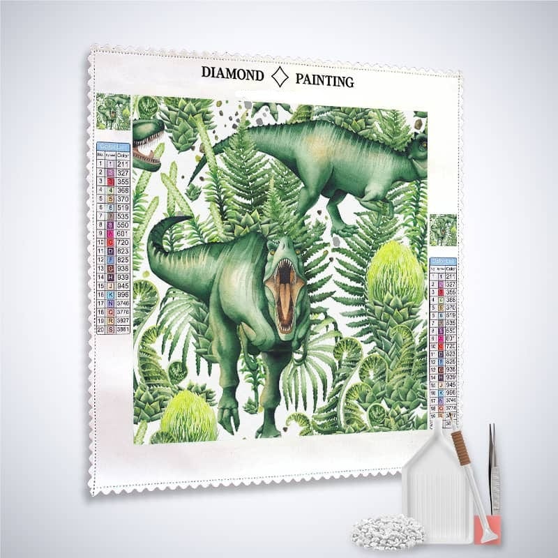 Jungle Dinosaur — Diamond Painting Kit, product view 2