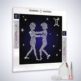 Zodiac sign Gemini — Diamond Painting Kit, product view 2
