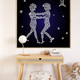 Zodiac sign Gemini — Diamond Painting Kit, product view 3