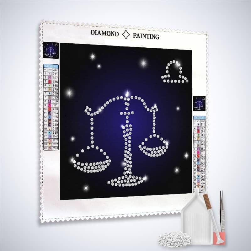 Zodiac sign Libra — Diamond Painting Kit, product view 2