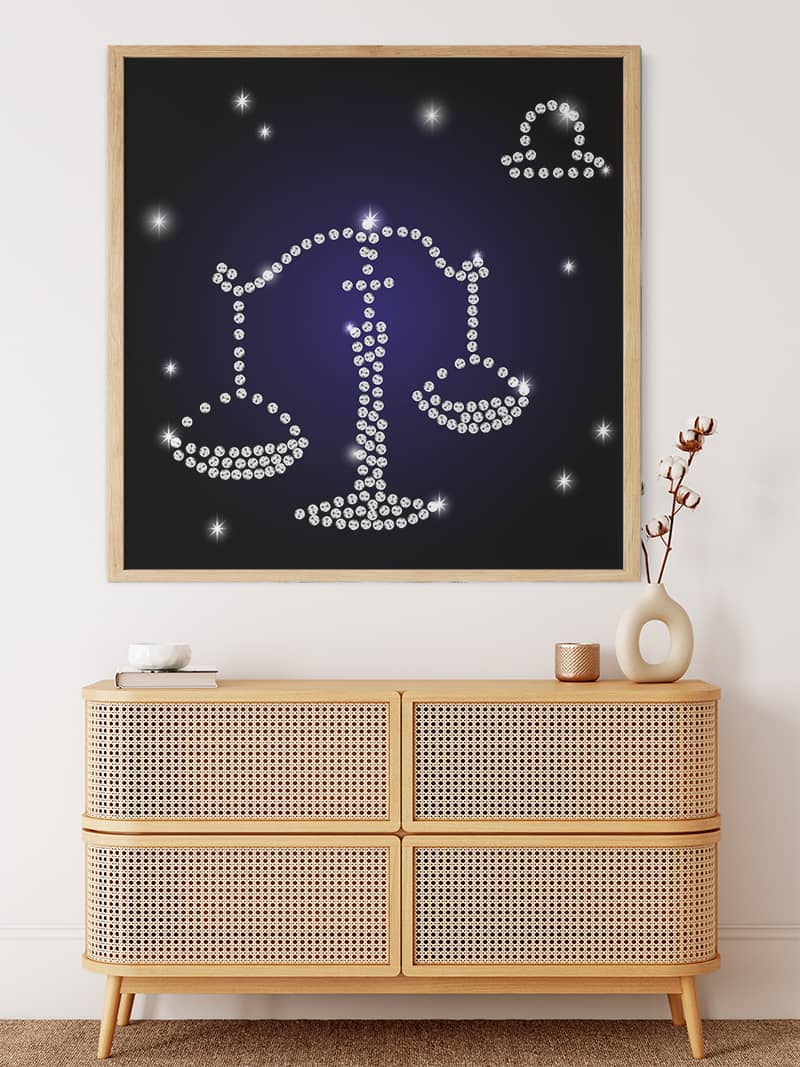 Zodiac sign Libra — Diamond Painting Kit, product view 3