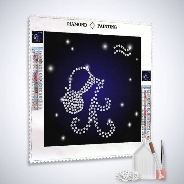 Zodiac sign Aquarius — Diamond Painting Kit, product view 2