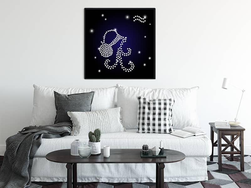 Zodiac sign Aquarius — Diamond Painting Kit, product view 3