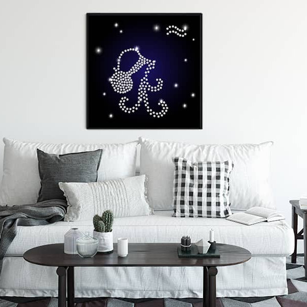 Zodiac sign Aquarius — Diamond Painting Kit, product view 3