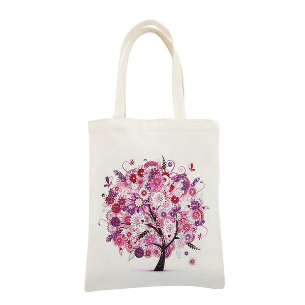 Pink Tree — Diamond Painting Tote Bag Kit design