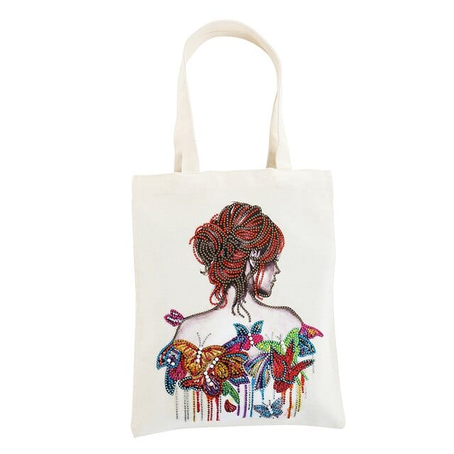 Butterfly back — Diamond Painting Tote Bag Kit design