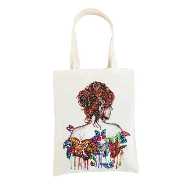 Butterfly back — Diamond Painting Tote Bag Kit design