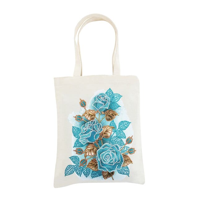 Blue Roses — Diamond Painting Tote Bag Kit design