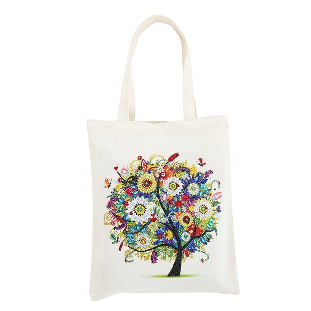 Colorful tree — Diamond Painting Tote Bag Kit design