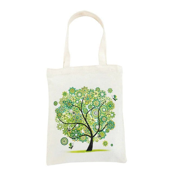 Green tree — Diamond Painting Tote Bag Kit design