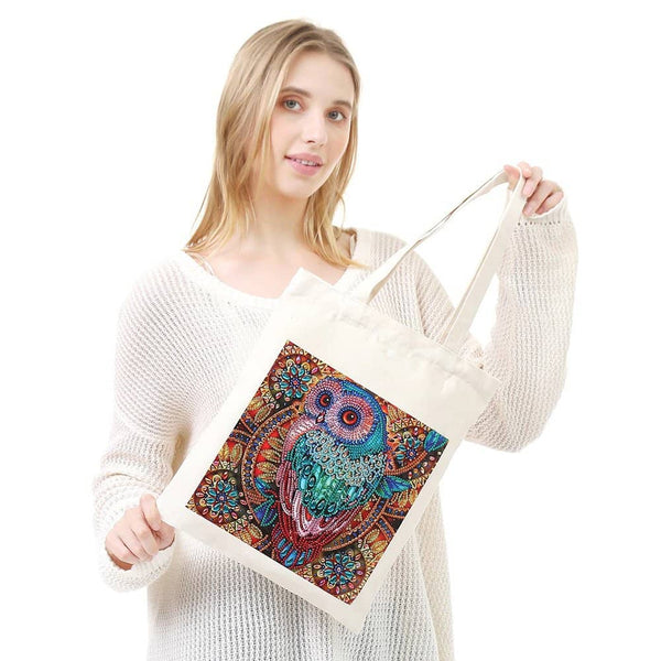 Owl — Diamond Painting Tote Bag Kit, product view 2
