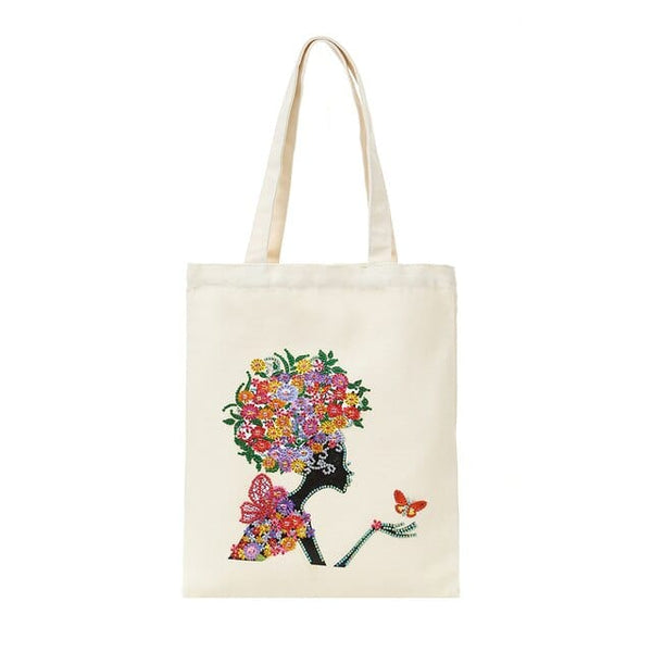 Flower fairy — Diamond Painting Tote Bag Kit design