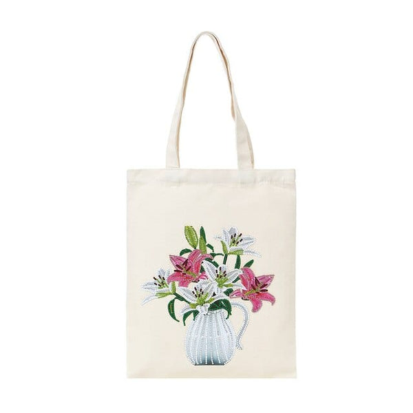 Elegant flowers — Diamond Painting Tote Bag Kit design
