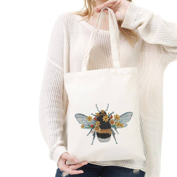 Bumblebee — Diamond Painting Tote Bag Kit, product view 2