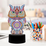 Colorful owl — Diamond Painting Lamp Kit, product view 2