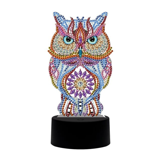Colorful owl — Diamond Painting Lamp Kit design