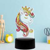 Unicorn with crown — Diamond Painting Lamp Kit, product view 2