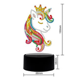 Unicorn with crown — Diamond Painting Lamp Kit, product view 3