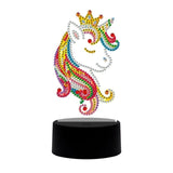 Unicorn with crown — Diamond Painting Lamp Kit design