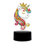 Unicorn with crown — Diamond Painting Lamp Kit design