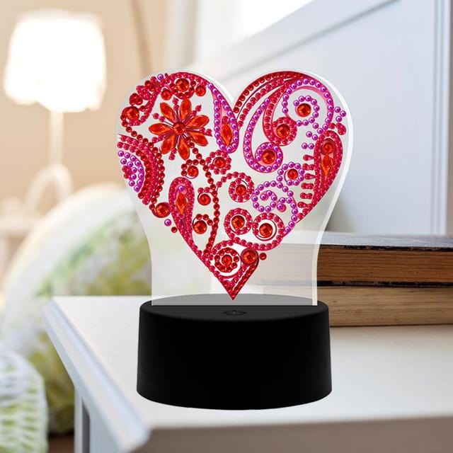 Heart — Diamond Painting Lamp Kit, product view 2