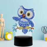 Blue owl — Diamond Painting Lamp Kit, product view 2