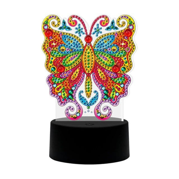 Colorful butterfly (Design 2370) — Diamond Painting Lamp Kit design
