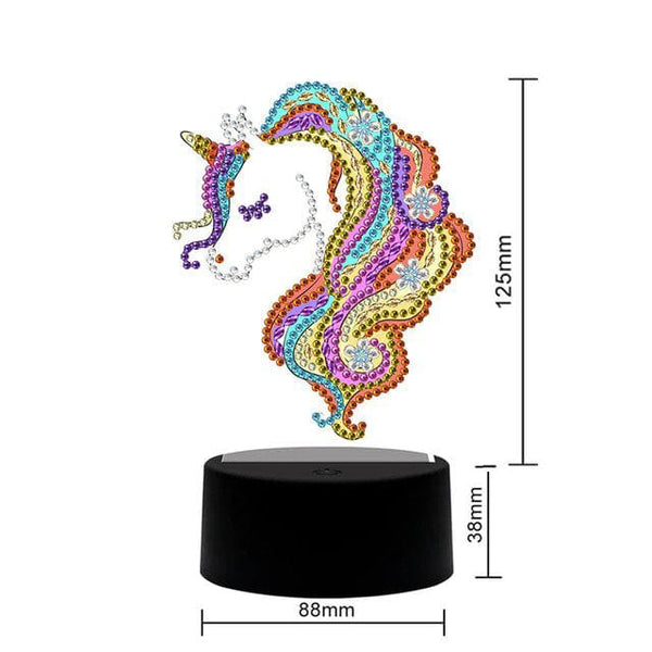 Unicorn — Diamond Painting Lamp Kit, product view 3